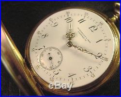 MINT PATEK PHILIPPE 49 MM. CHRONOMETER GOLD CARVED CASE POCKET WATCH VERY RARE