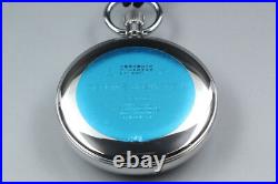 MINT in Wooden Box SEIKO 7C21-0AA0 Railway Pocket Watch Silver From JAPAN