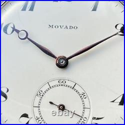 MOVADO Vintage Pocket Watch Manual Winding Swiss Made Small Second 42mm Case