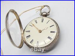 M. BOUGHTEN LIVERPOOL ENGLAND POCKET WATCH MOVEMENT 1870-75 SILVER CASE WithKEY