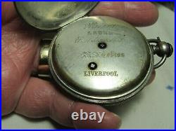M J Tobias, Liverpool 18 sz, hunter cased pocket watch for parts or repairs, as is