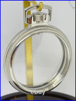 Mainliner Size 16S Display Clear Back Pocket Watch Case SIlver Plated SP R2