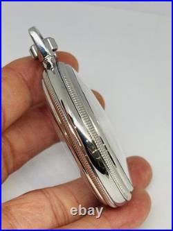 Mainliner Size 16S Display Clear Back Pocket Watch Case SIlver Plated SP R2