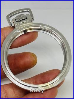 Mainliner Size 16S Display Clear Back Pocket Watch Case SIlver Plated SP R2