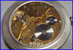 Man's Arnex Sterling Silver Hunter Pocket Watch 17 Jewel 50mm