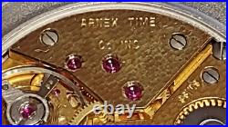 Man's Arnex Sterling Silver Hunter Pocket Watch 17 Jewel 50mm
