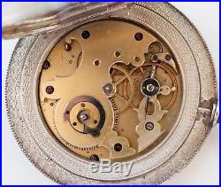 Massive Paul Bunyan Coin Silver Hunter Case Pocket Watch F. Jacot 18 Size Plus