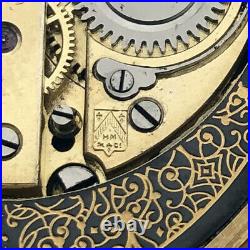 Mechanical Marriage Luxury ANTIQUE Wristwatch Hy. Moser Schaffhausen Gilt Case