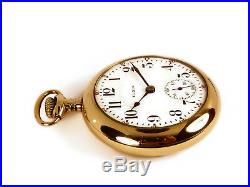 Mega Rare Antique 18s Railroad 21J Elgin 412 Gold Pocket Watch Salesman Case
