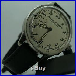 Men's IWC Schaffhausen, Vintage Movement of Pocket Watch in stainless case