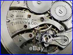 Men's TIFFANY & Co. With WALTHAM Movement, High Grade Pocket Watch in steel case