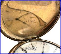 Men's Vintage 16s Gold Filled Elgin Pocket Watch Three Finger Bridge