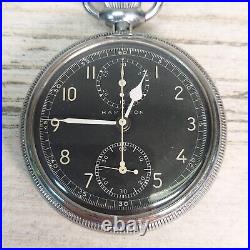 Military Chronograph Hamilton Watch Co. Model 23 19J Keystone Base Metal Case