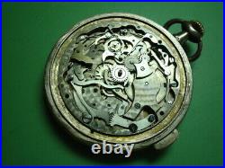 Minute Repeater High Grade pocketwatch movement 40mm + silver case. Very thin