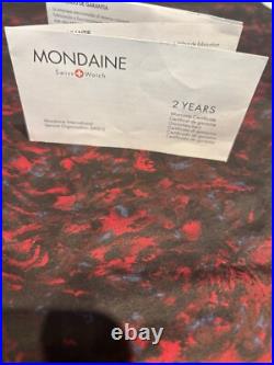 Mondaine Pocket Watch, Complete With Box, Leather Case, Snake Chain & Inserts