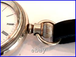 Monster 18SZ Elgin Pocket Watch-in Nickel Swing-Out Case Serviced-15J- 60.5 MM