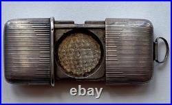 Movado 1930s Art Deco Slide / Pocket Watch CASE ONLY. 935 Silver