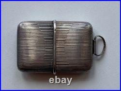 Movado 1930s Art Deco Slide / Pocket Watch CASE ONLY. 935 Silver
