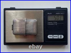 Movado 1930s Art Deco Slide / Pocket Watch CASE ONLY. 935 Silver
