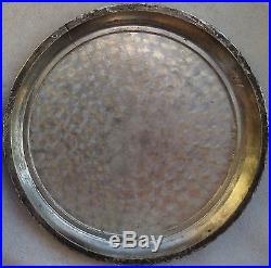 Movado Repeater pocket watch open face silver case enamel dial 55 mm in diameter
