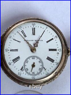 Multi colored 14k Gold Hunting case pocket watch