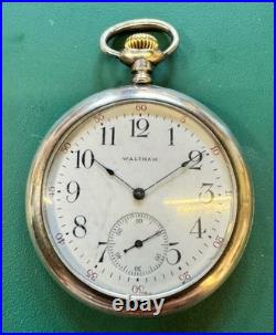 Multicolor Sterling case 12s Waltham OF pocketwatch RUNS 1913 No220 15j 1895