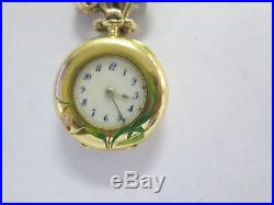 Museum Piece pendant pocket watch in 18K GOLD and ENAMEL case