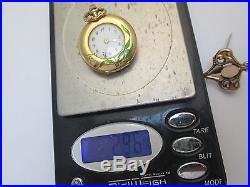 Museum Piece pendant pocket watch in 18K GOLD and ENAMEL case