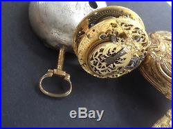 Mystery Pair Case Verge Watch, Repoussé Scene, Movement With Makers Name