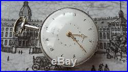 NORTON London sterling silver pair cased verge fusee pocket watch. WITH CALENDAR