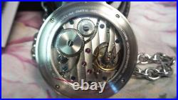 NWOT Android MECHANICAL POCKET ATCH 17 Jewel Mechanical Wind Watch LEATHER CASE