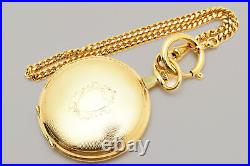 N MINT TISSOT Pocket Watch Swiss Made Gold Case White Dial Quartz From JAPAN