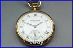 N MINT with Case Paper FREDERIQUE CONSTANT 17J Hand Winding Swiss Pocket Watch