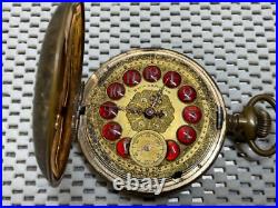 National Special Hunter Case Pocket Watch, H W Co. Movement and RED raised dial