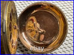 National Special Hunter Case Pocket Watch, H W Co. Movement and RED raised dial