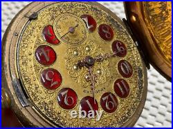 National Special Hunter Case Pocket Watch, H W Co. Movement and RED raised dial
