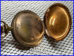 National Special Hunter Case Pocket Watch, H W Co. Movement and RED raised dial