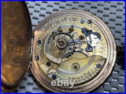 National Special Hunter Case Pocket Watch, H W Co. Movement and RED raised dial