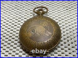 National Special Hunter Case Pocket Watch, H W Co. Movement and RED raised dial