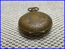 National Special Hunter Case Pocket Watch, H W Co. Movement and RED raised dial
