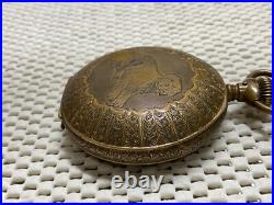 National Special Hunter Case Pocket Watch, H W Co. Movement and RED raised dial