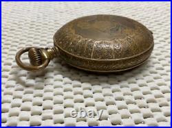 National Special Hunter Case Pocket Watch, H W Co. Movement and RED raised dial