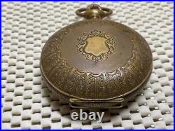 National Special Hunter Case Pocket Watch, H W Co. Movement and RED raised dial