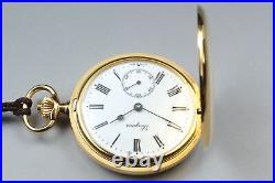 Near MINT Case Longines Cal. L507.2 Gold White Dial Hand-Winding Pocket Watch