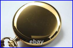 Near MINT Case Longines Cal. L507.2 Gold White Dial Hand-Winding Pocket Watch