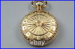 Near MINT / Case Papers GINZA TENSHODO VJ20-D003 Gold Qz Pendant Pocket Watch