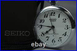 Near MINT withCase SEIKO 6110-0010T PRECISION RailWatch Pocket Watch From JAPAN