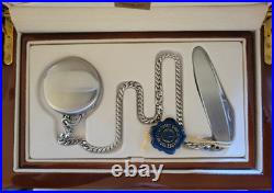 New Belair A1615W Pocket Watch Sapphire Crystal Stainless Case with Knife