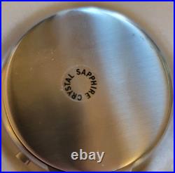 New Belair A1615W Pocket Watch Sapphire Crystal Stainless Case with Knife