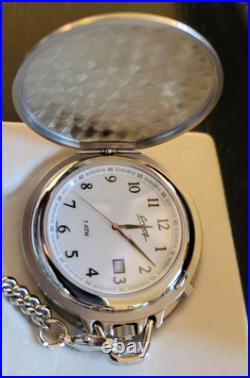 New Belair A1615W Pocket Watch Sapphire Crystal Stainless Case with Knife